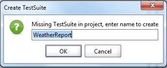 TestSuite Name Window
