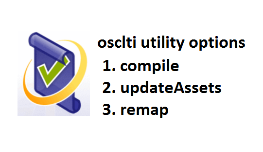 3 options of osclti, the command line utility of Oracle Application Testing Suite