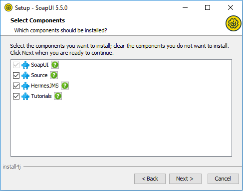 select soapui components