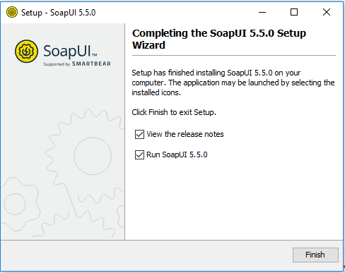 Finish installation of soapui