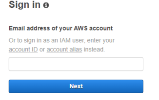 Sign Up for free aws account